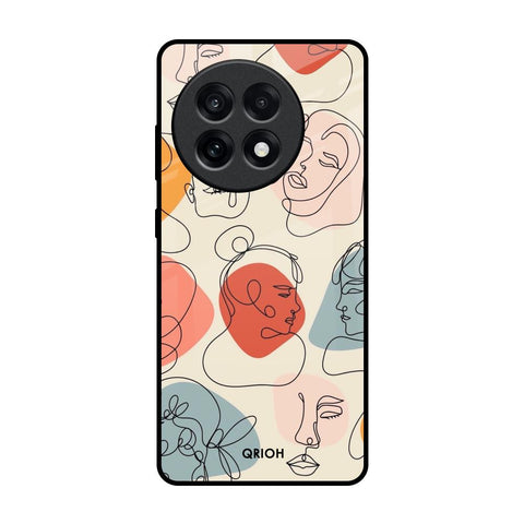 Abstract Faces OnePlus 13R 5G Glass Back Cover Online
