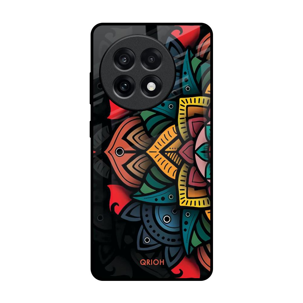 Retro Gorgeous Flower OnePlus 13R 5G Glass Back Cover Online
