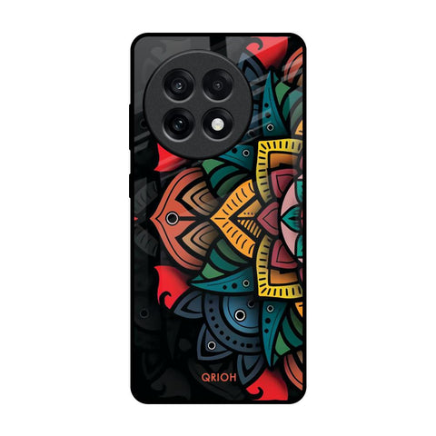 Retro Gorgeous Flower OnePlus 13R 5G Glass Back Cover Online
