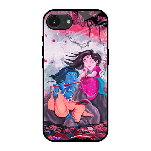 Radha Krishna Art Apple iPhone 16e Glass Back Cover Online