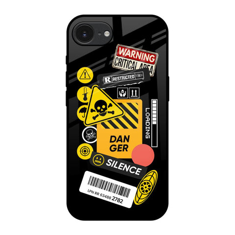 Danger Signs Apple iPhone 16e Glass Back Cover Online