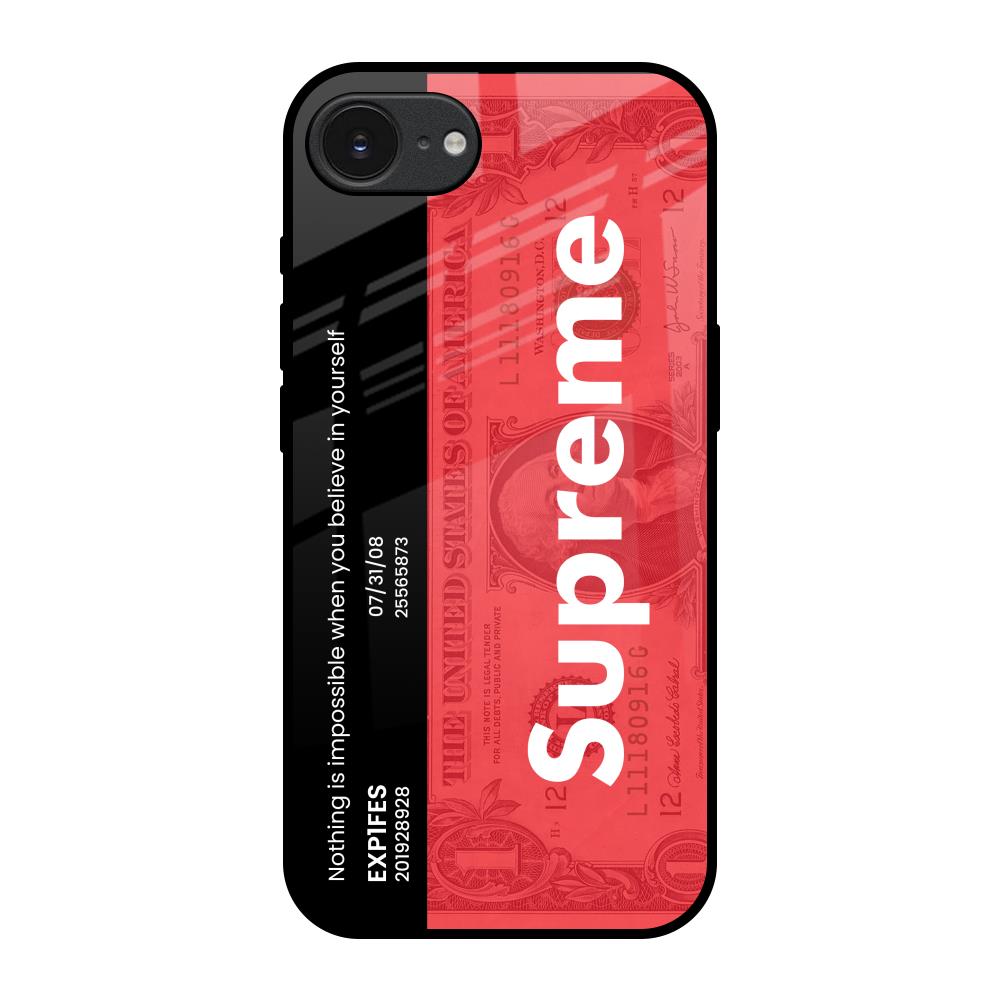 Supreme Ticket Glass Case for Apple iPhone 16e
