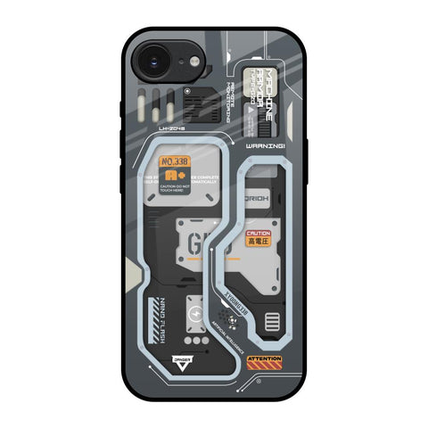 Retro Futuristic Apple iPhone 16e Glass Back Cover Online