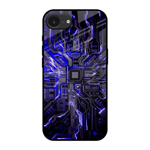Techno Color Pattern Apple iPhone 16e Glass Back Cover Online
