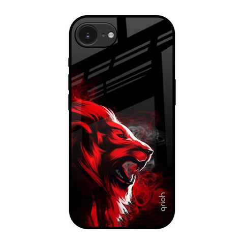Red Angry Lion Apple iPhone 16e Glass Back Cover Online