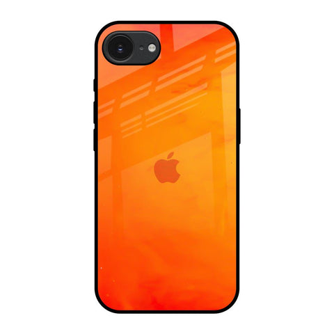 Tangy Orange Apple iPhone 16e Glass Back Cover Online
