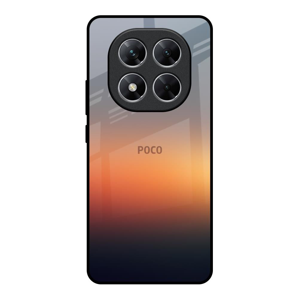 Aesthetic Orange Poco X7 5G Glass Back Cover Online