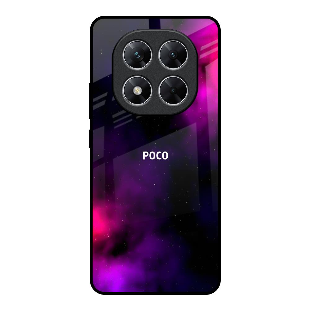 Pink Galaxy Poco X7 5G Glass Back Cover Online