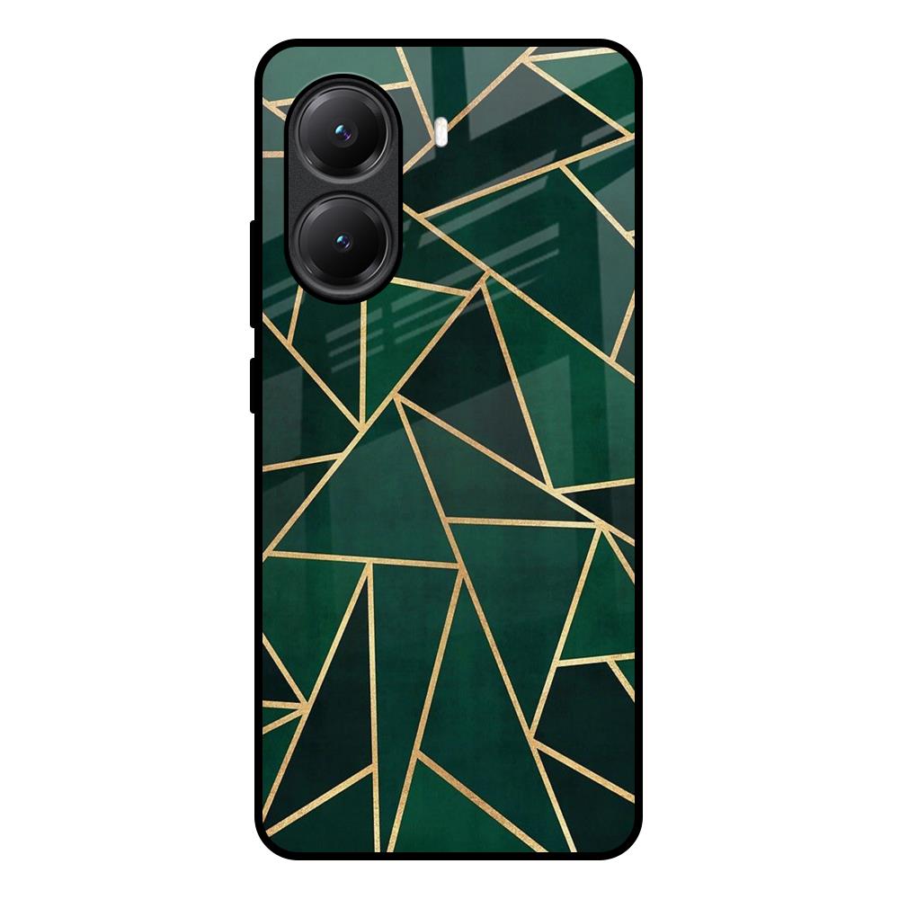 Abstract Green Poco X7 Pro 5G Glass Back Cover Online