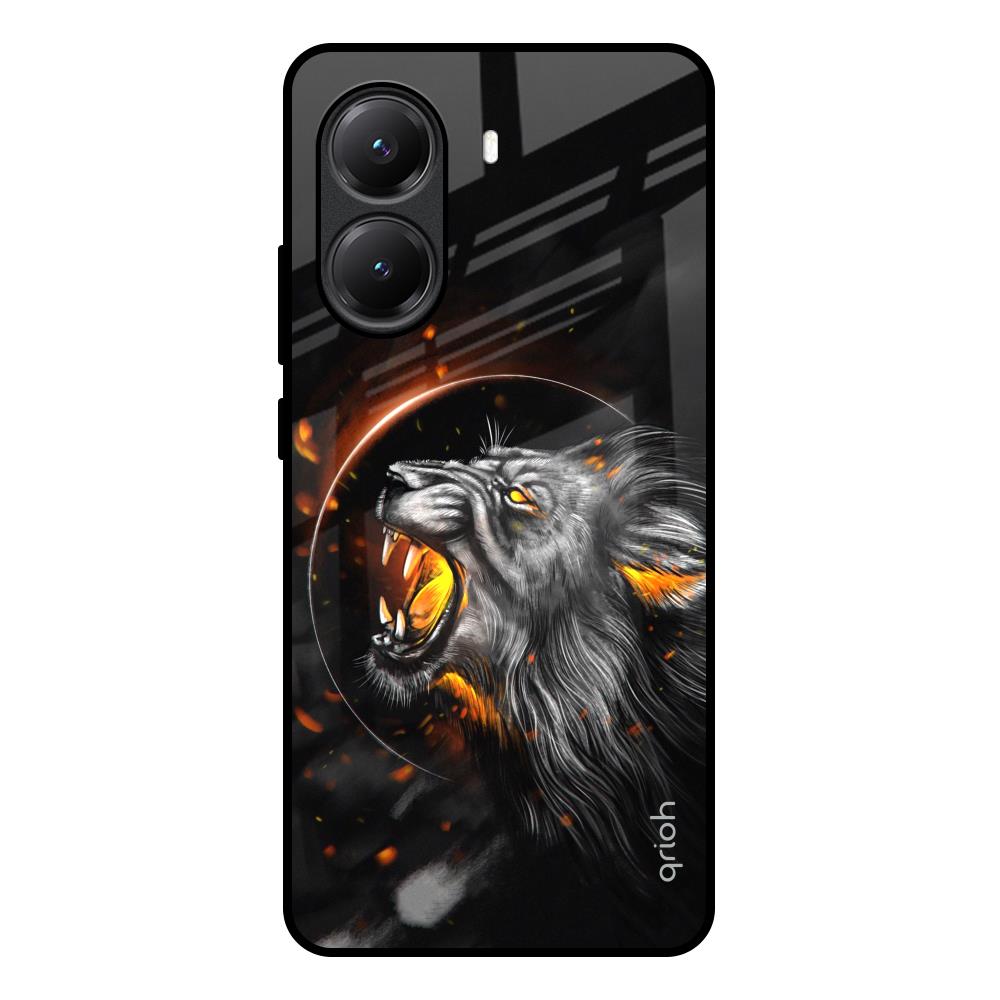 Aggressive Lion Poco X7 Pro 5G Glass Back Cover Online