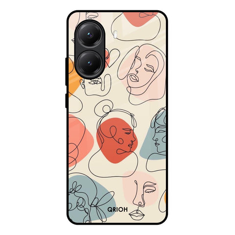 Abstract Faces Poco X7 Pro 5G Glass Back Cover Online