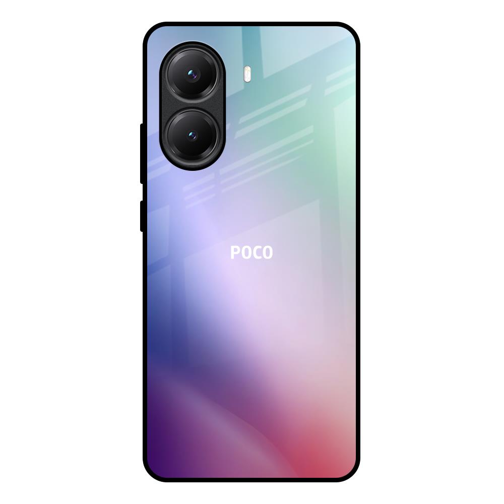 Abstract Holographic Poco X7 Pro 5G Glass Back Cover Online