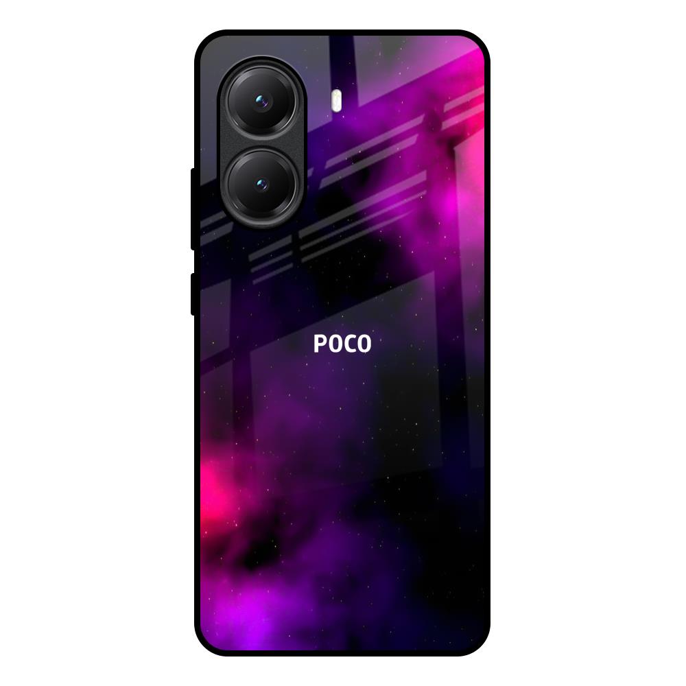 Pink Galaxy Poco X7 Pro 5G Glass Back Cover Online