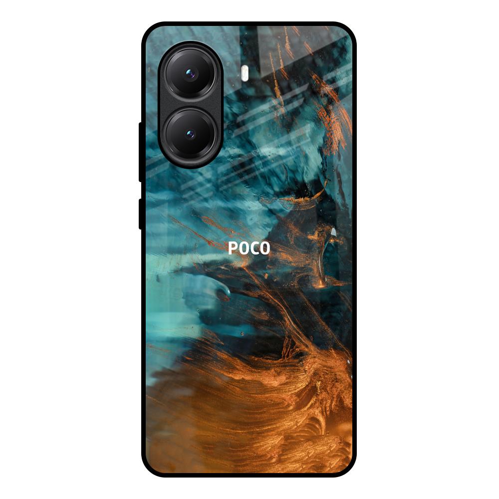 Golden Splash Poco X7 Pro 5G Glass Back Cover Online