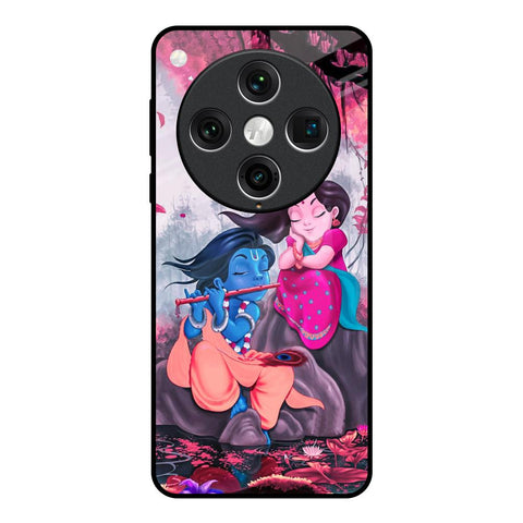 Radha Krishna Art Oppo Find x8 Pro Glass Back Cover Online