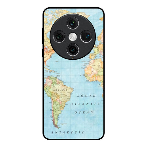 Travel Map Oppo Find x8 Pro Glass Back Cover Online
