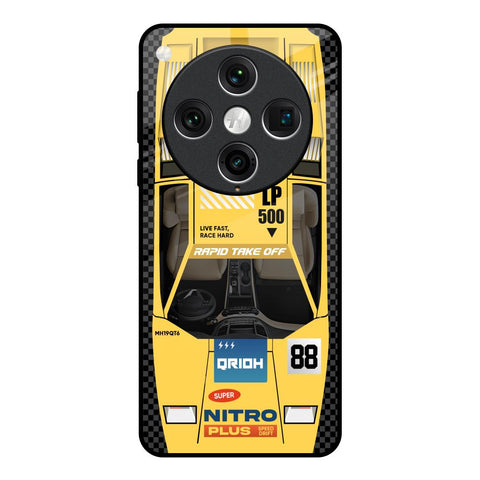 Yellow Racing Car Oppo Find x8 Pro Glass Back Cover Online