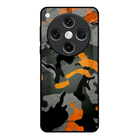 Camouflage Orange Oppo Find x8 Pro Glass Back Cover Online