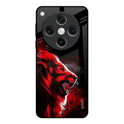 Red Angry Lion Oppo Find x8 Pro Glass Back Cover Online