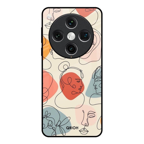 Abstract Faces Oppo Find x8 Pro Glass Back Cover Online