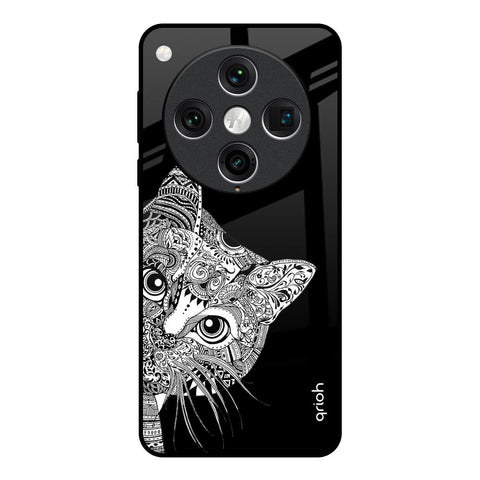 Kitten Mandala Oppo Find x8 Pro Glass Back Cover Online