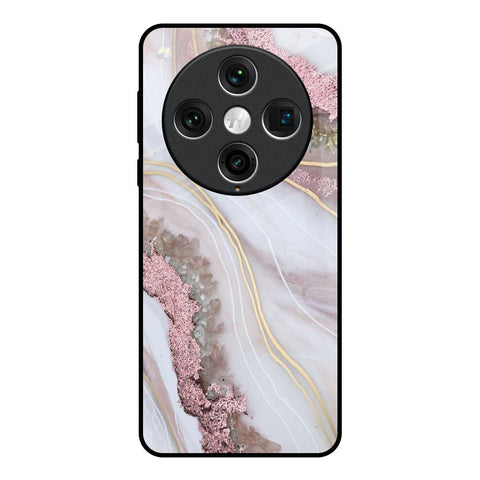 Pink & Gold Gllitter Marble Oppo Find x8 Pro Glass Back Cover Online