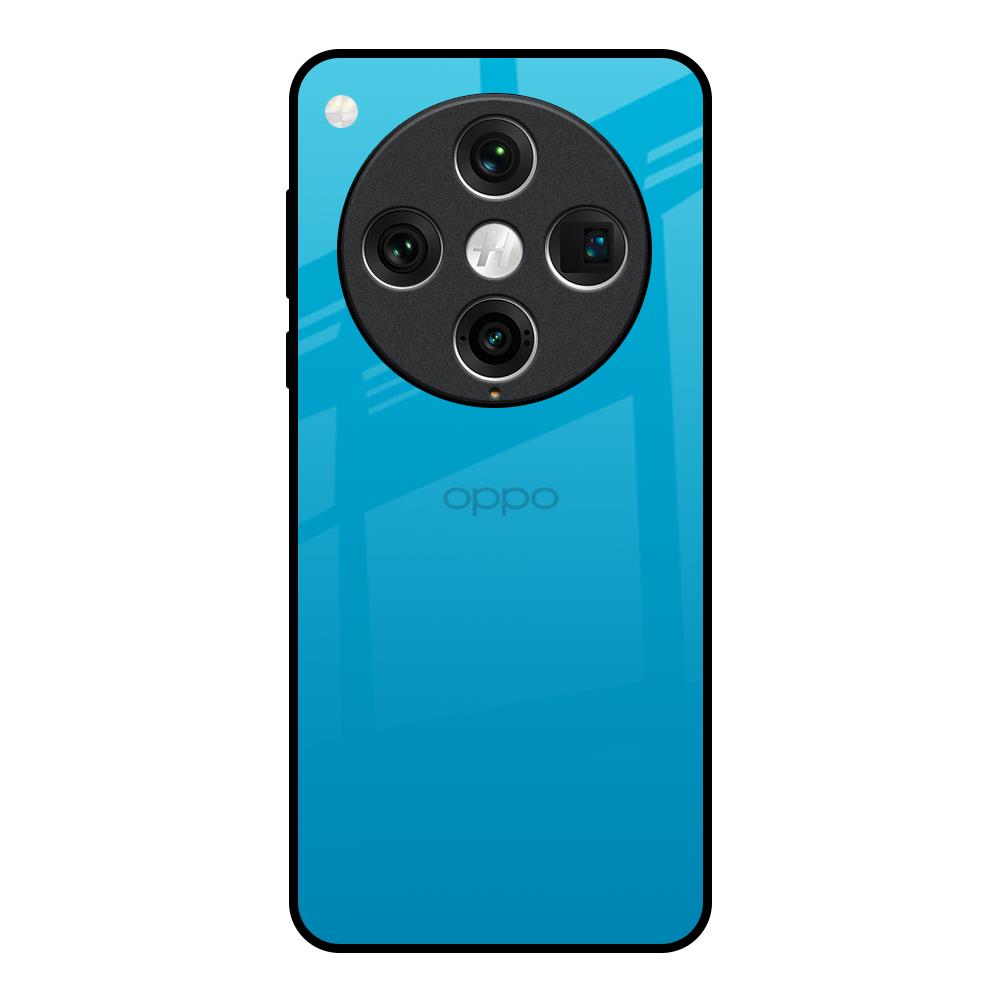 Blue Aqua Oppo Find x8 Pro Glass Back Cover Online