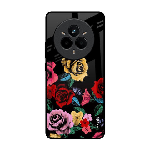 Floral Decorative Realme 14 Pro 5G Glass Back Cover Online