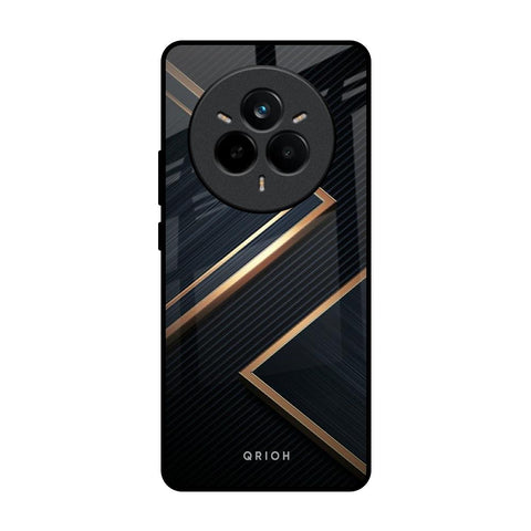 Sleek Golden & Navy Realme 14 Pro 5G Glass Back Cover Online
