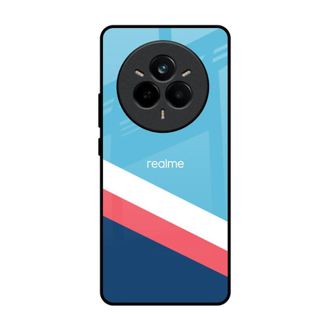Pink & White Stripes Realme 14 Pro 5G Glass Back Cover Online