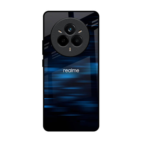 Blue Rough Abstract Realme 14 Pro 5G Glass Back Cover Online