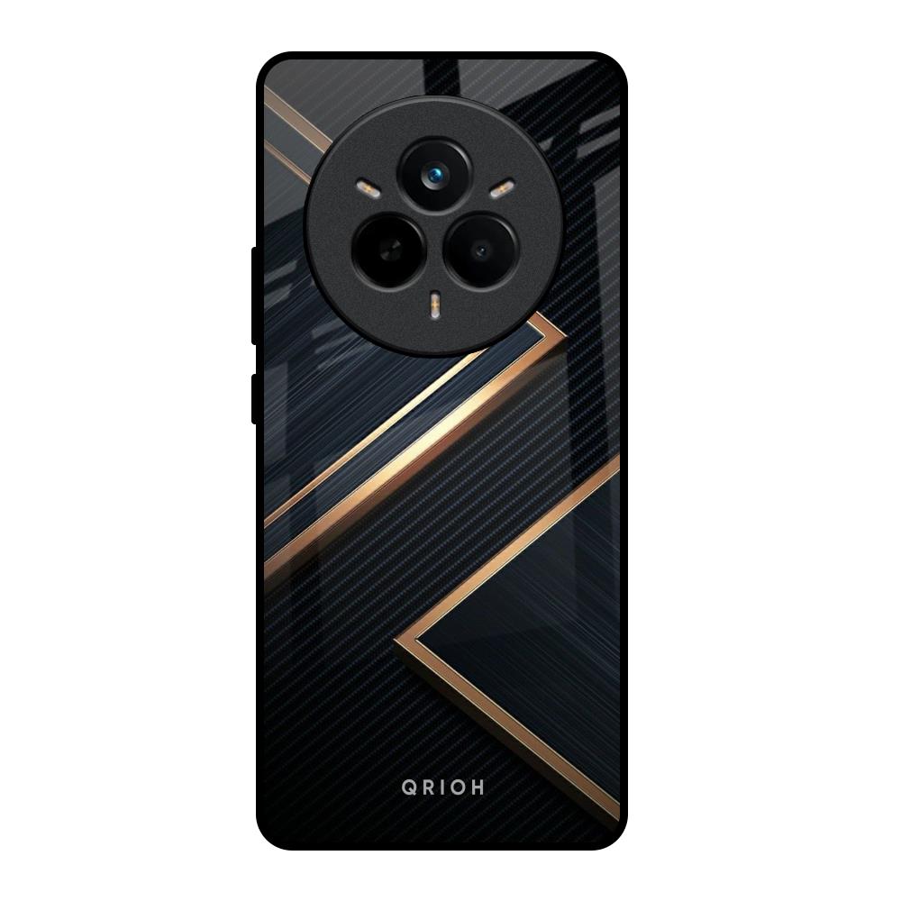 Sleek Golden & Navy Realme 14 Pro Plus 5G Glass Back Cover Online