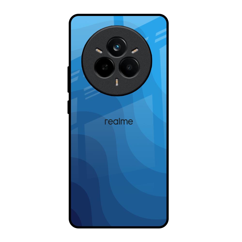 Blue Wave Abstract Realme 14 Pro Plus 5G Glass Back Cover Online