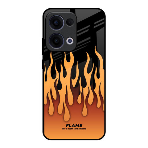 Fire Flame Oppo Reno13 5G Glass Back Cover Online