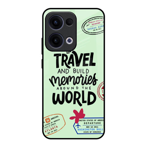 Travel Stamps Oppo Reno13 5G Glass Back Cover Online