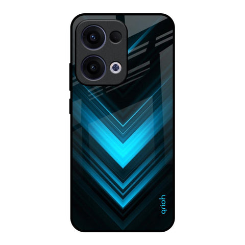 Vertical Blue Arrow Oppo Reno13 5G Glass Back Cover Online