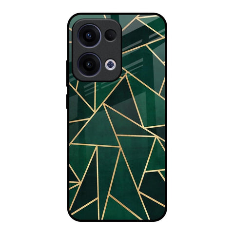 Abstract Green Oppo Reno13 5G Glass Back Cover Online