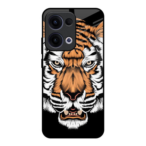 Angry Tiger Oppo Reno13 5G Glass Back Cover Online