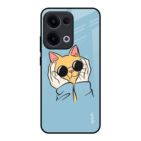 Adorable Cute Kitty Oppo Reno13 5G Glass Back Cover Online
