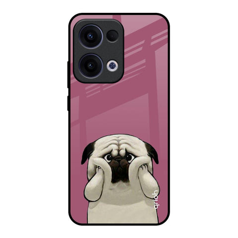 Funny Pug Face Oppo Reno13 5G Glass Back Cover Online