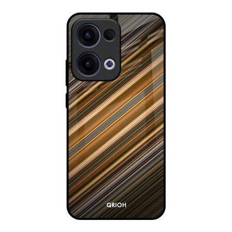 Diagonal Slash Pattern Oppo Reno13 5G Glass Back Cover Online