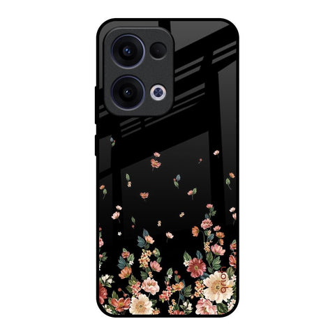 Floating Floral Print Oppo Reno13 5G Glass Back Cover Online