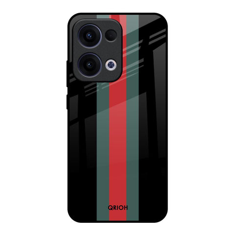 Vertical Stripes Oppo Reno13 5G Glass Back Cover Online