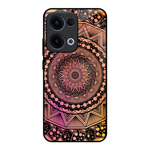 Floral Mandala Oppo Reno13 5G Glass Back Cover Online