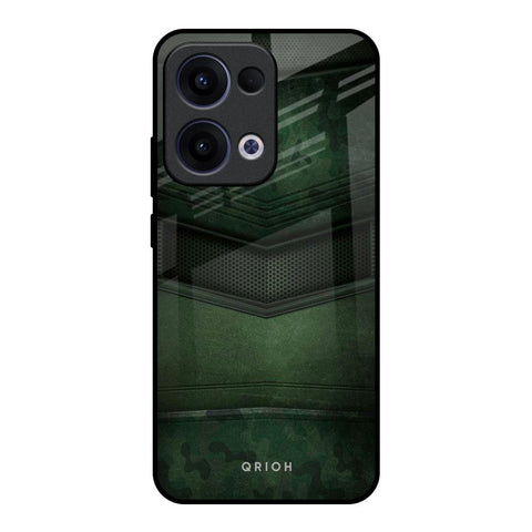 Green Leather Oppo Reno13 5G Glass Back Cover Online
