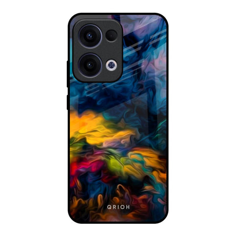 Multicolor Oil Painting Oppo Reno13 5G Glass Back Cover Online