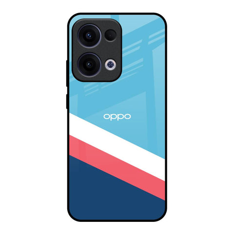 Pink & White Stripes Oppo Reno13 5G Glass Back Cover Online