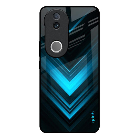 Vertical Blue Arrow Vivo V50 5G Glass Back Cover Online