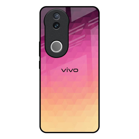 Geometric Pink Diamond Vivo V50 5G Glass Back Cover Online