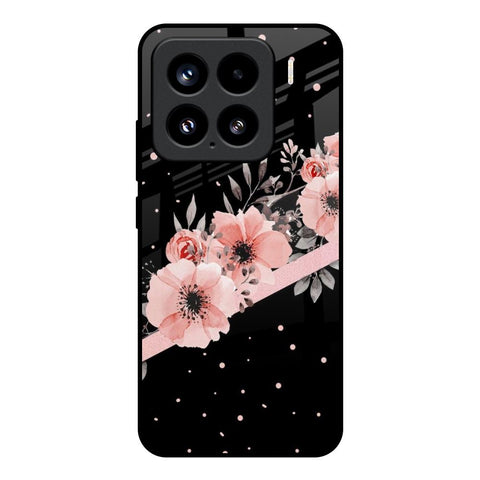 Floral Black Band Mi 15 5G Glass Back Cover Online